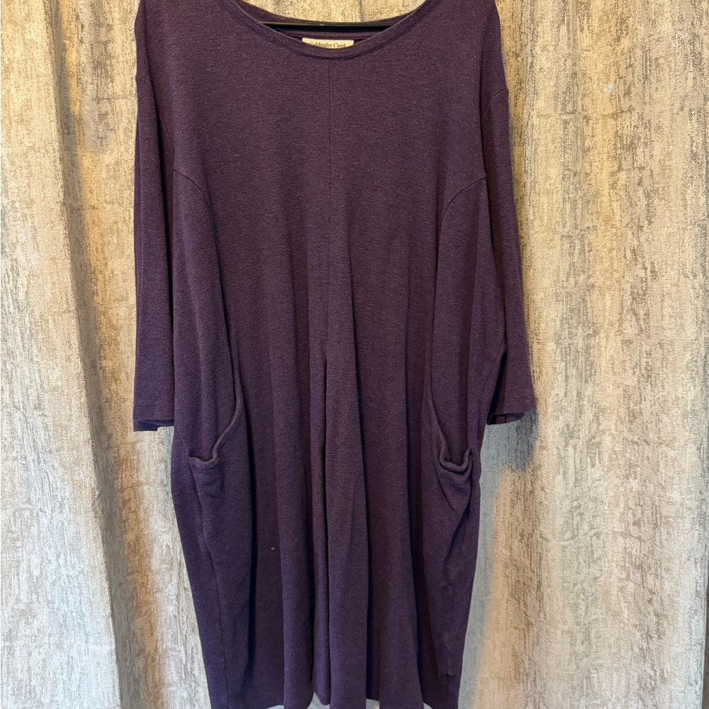 Coldwater Creek Purple Dolman Sleeve Dress